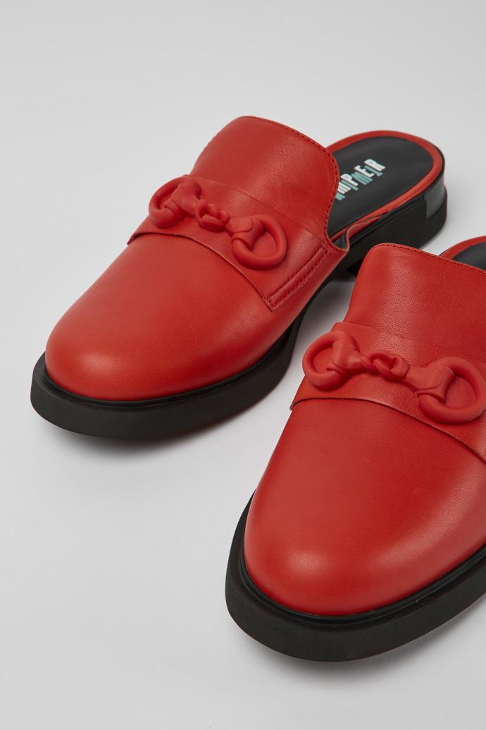 Twins Semiopen red leather shoes by CAMPER