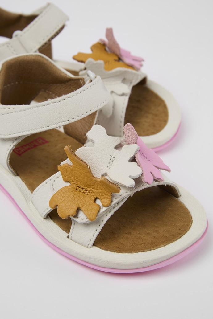 Twins White Leather Sandal by CAMPER
