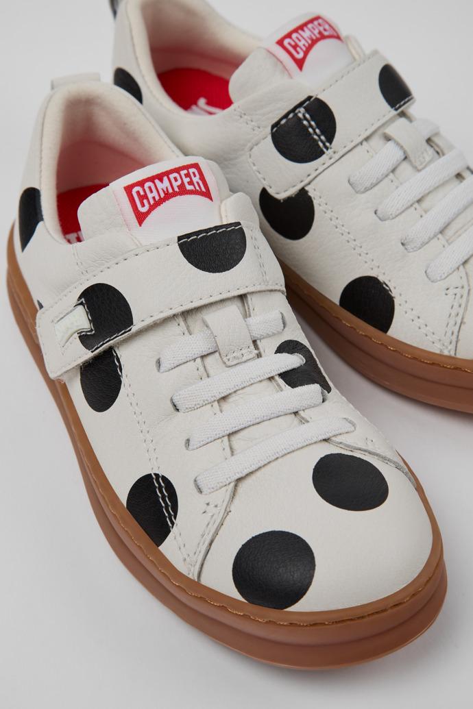 Twins White Leather Sneakers for kids. by CAMPER