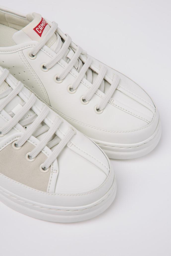 Twins White multicolored recycled leather sneakers for women by CAMPER