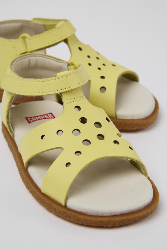 Twins Yellow Leather Sandal by CAMPER