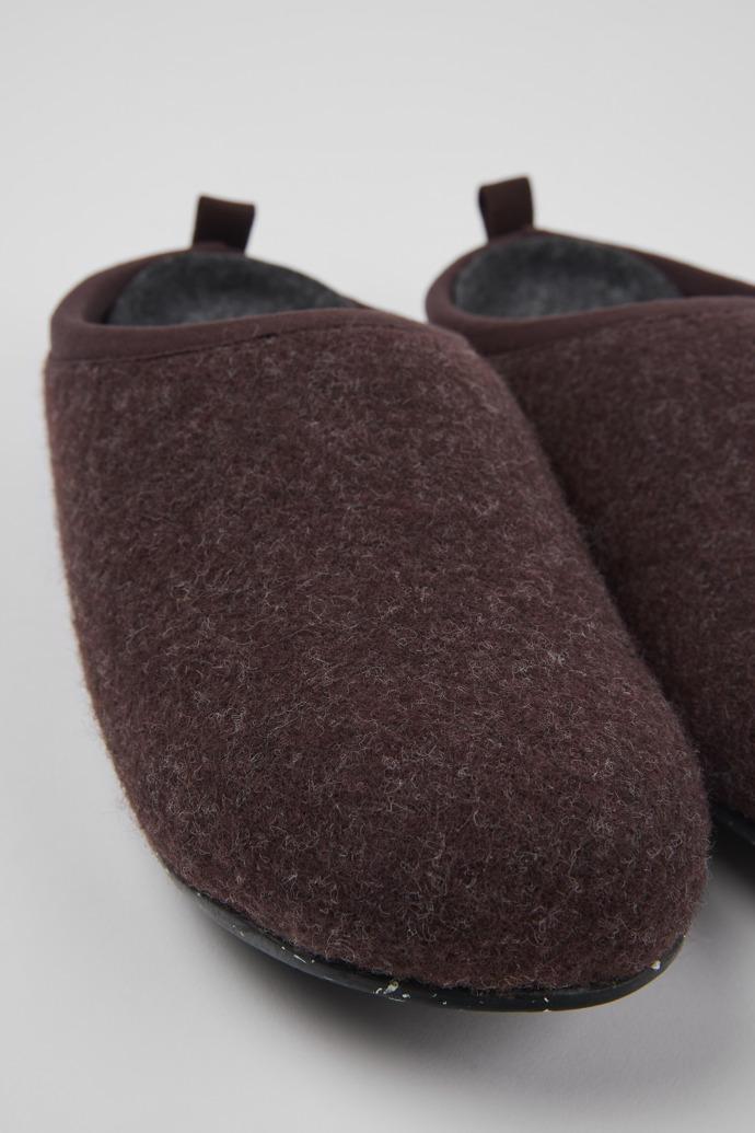 Wabi Burgundy wool slippers for women by CAMPER