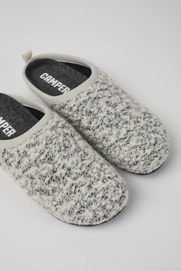 Wabi White and black Slippers for Women by CAMPER