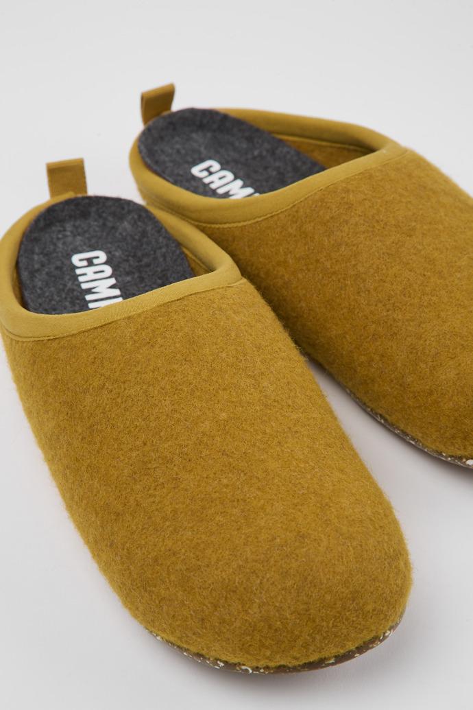 Wabi Yellow-brown wool slippers for women by CAMPER
