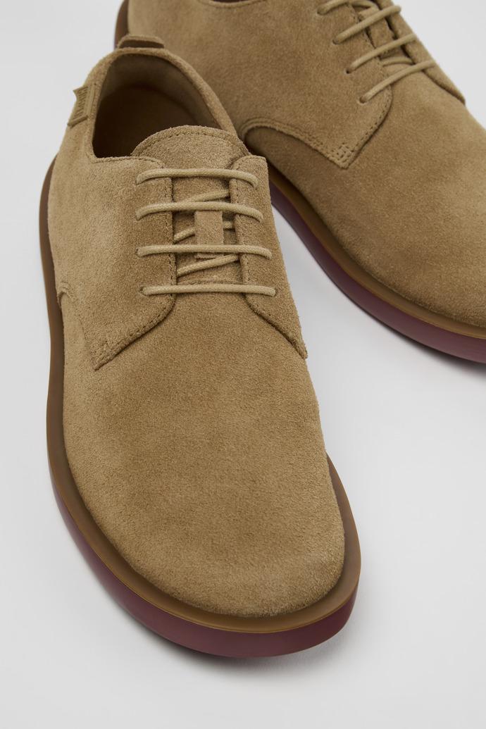 Wagon Brown Suede Leather Shoes for Men. by CAMPER