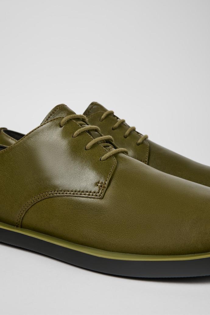Wagon Green Leather Blucher for Men by CAMPER