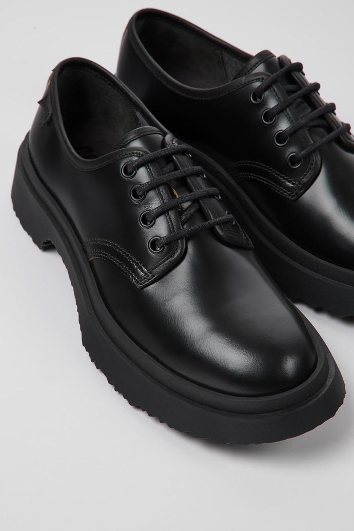 Walden Black leather lace-up shoes for women by CAMPER