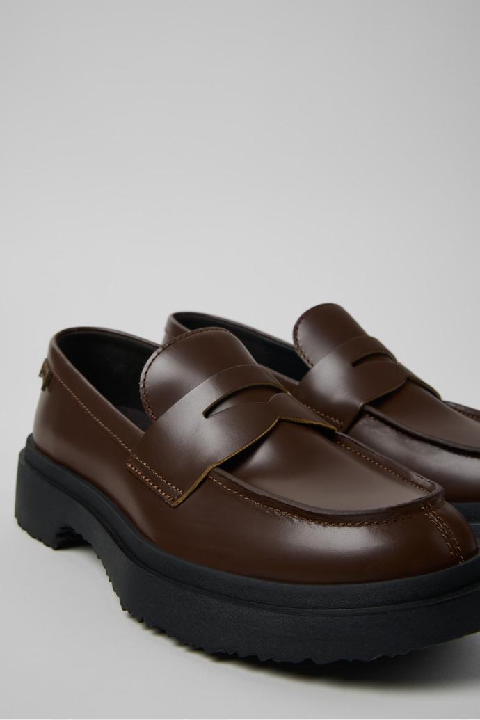 Walden Brown Leather Moccasins for Women. by CAMPER