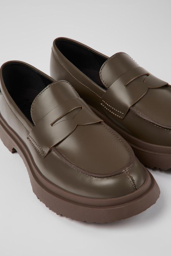 Walden Brown leather loafers for women by CAMPER