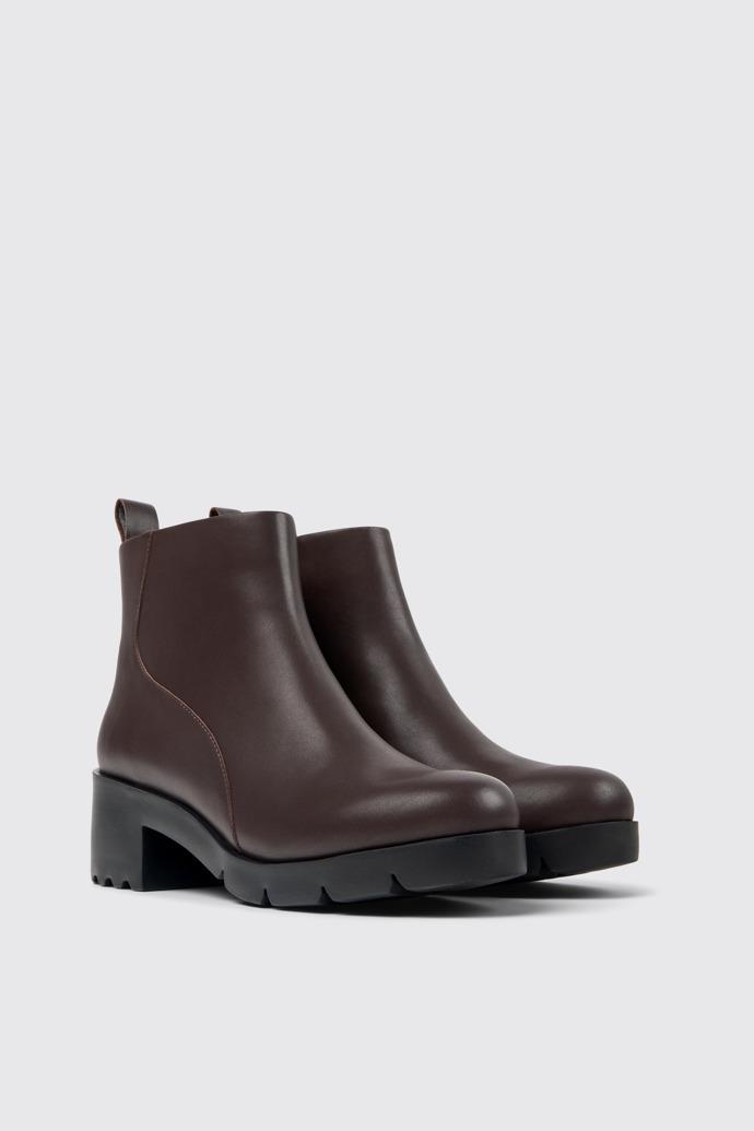 Wanda Brown Leather Boots for Women by CAMPER