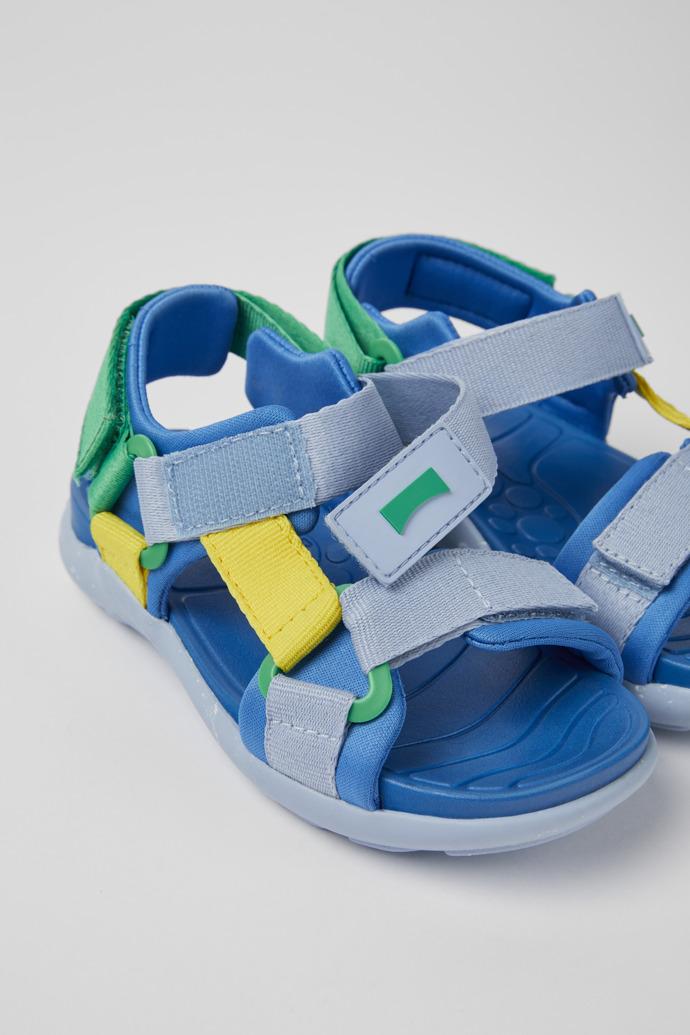 Wous Blue, yellow, and green sandals for kids by CAMPER