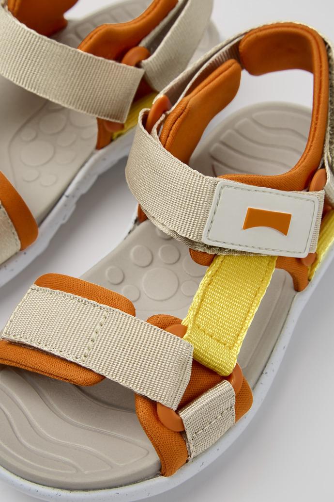 Wous Yellow, orange, and beige sandals for kids by CAMPER