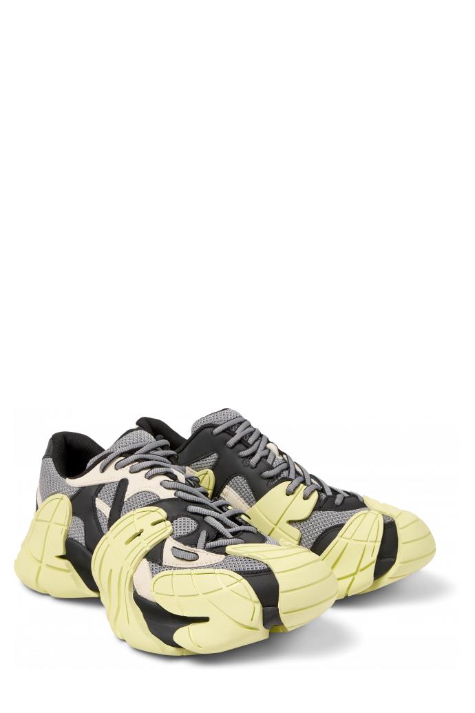 Tormenta Gray and Black-White Textile Sneakers by CAMPERLAB