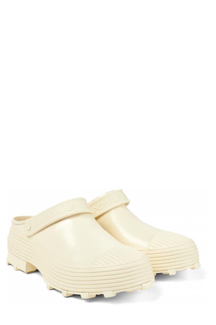 Traktori White Leather Clog by CAMPERLAB