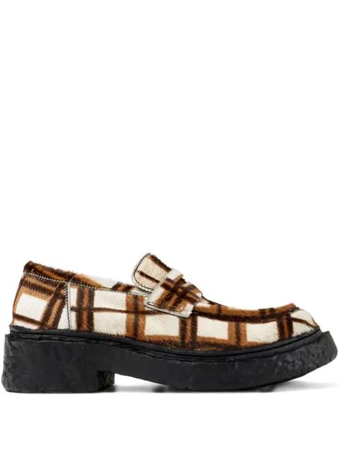 Vamonos checked-pattern loafers by CAMPERLAB