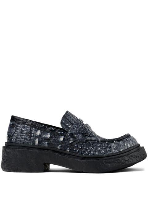 Vamonos croc-effect leather loafers by CAMPERLAB