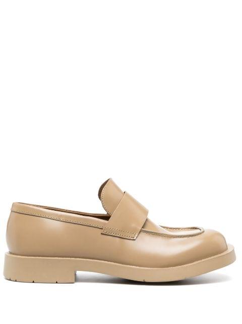 square-toe leather loafers by CAMPERLAB