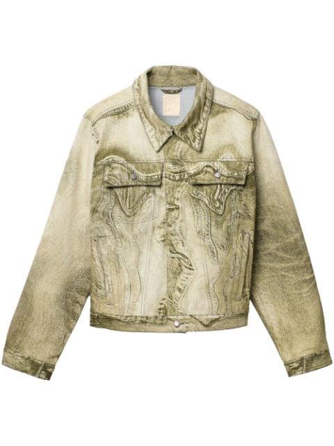 swirl-print denim jacket by CAMPERLAB