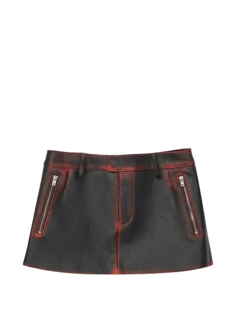 zip fastening leather skirt by CAMPERLAB