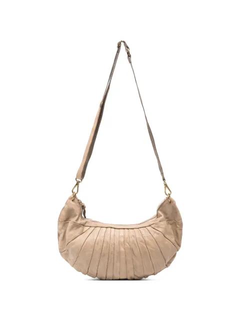Luna pleated leather cross body bag by CAMPOMAGGI