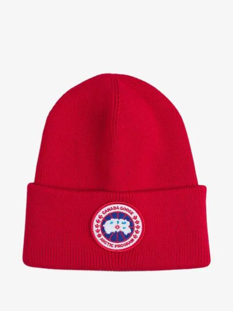 Arctic logo-patch beanie hat by CANADA GOOSE
