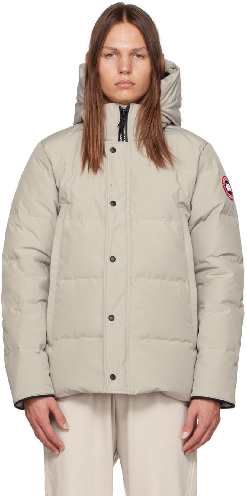 Beige Wyndham Down Jacket by CANADA GOOSE