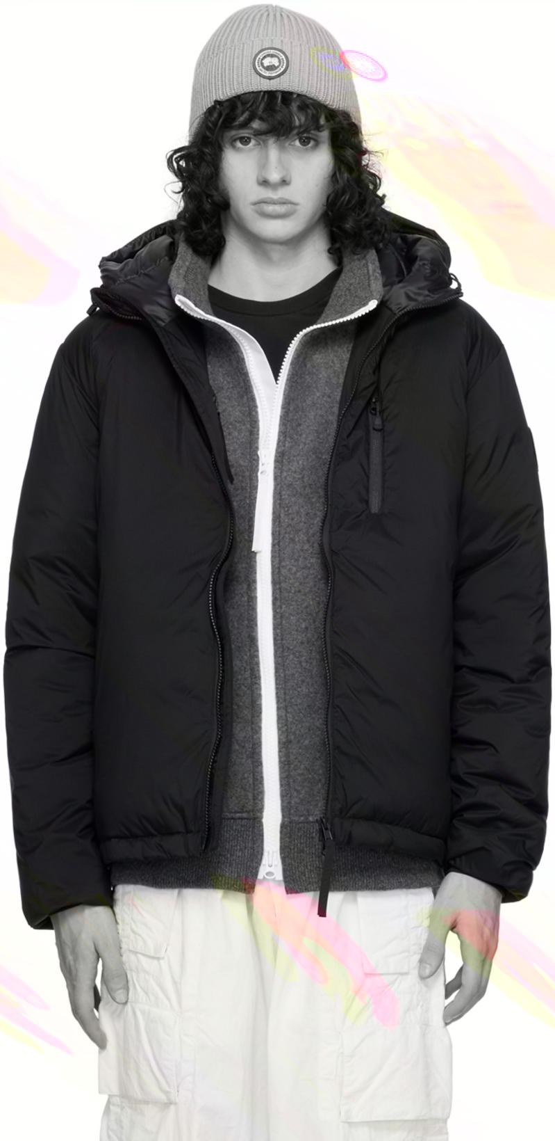 Black 'Black Label' Lodge Down Jacket by CANADA GOOSE