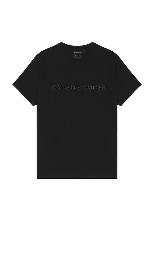 Canada Goose Emersen Embroidered T-Shirt in Black by CANADA GOOSE