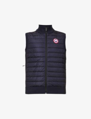 High-neck padded wool and shell-down vest by CANADA GOOSE