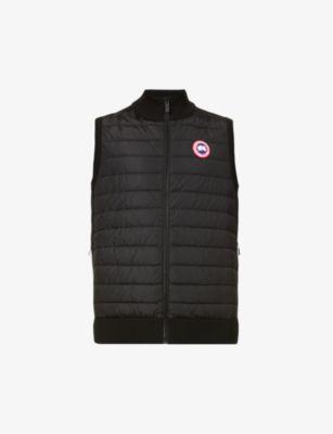High-neck padded wool and shell-down vest by CANADA GOOSE