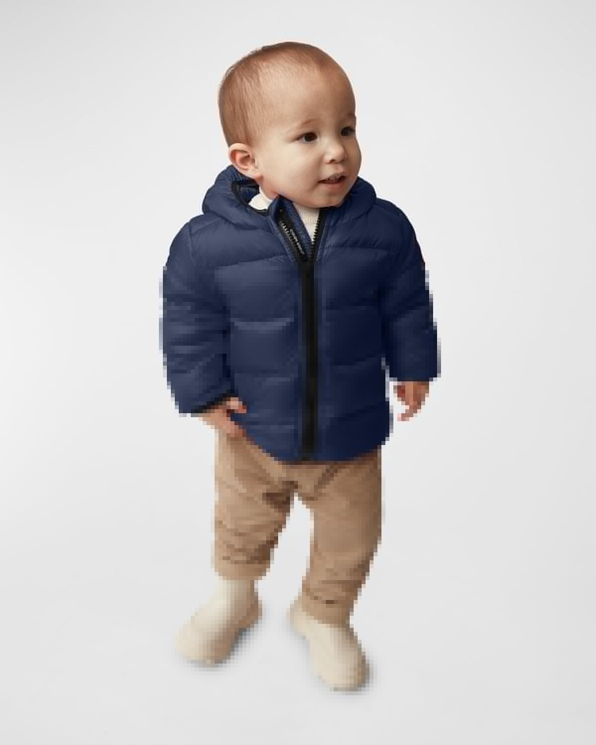 Kid's Crofton Logo Quilted Jacket, Size 6-24M by CANADA GOOSE