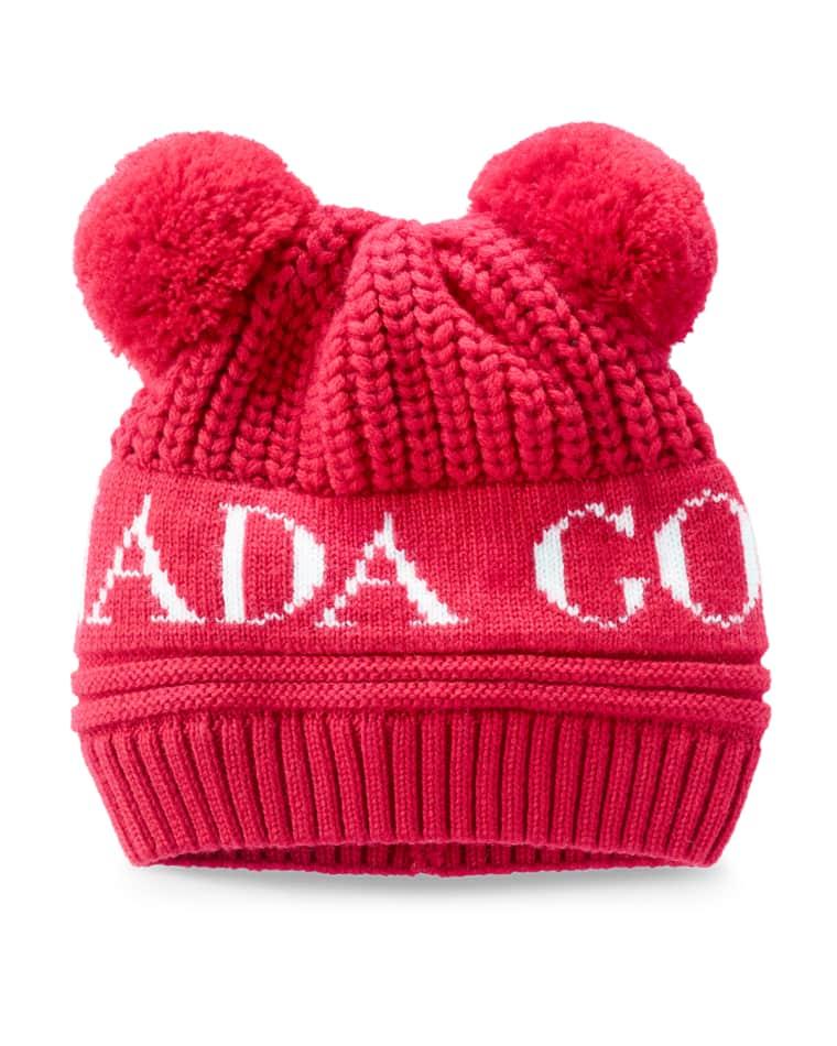 Kid's Double Pompom Beanie Hat, Baby by CANADA GOOSE