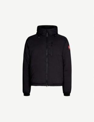 Lodge logo-patch shell-down hoodied puffer jacket by CANADA GOOSE