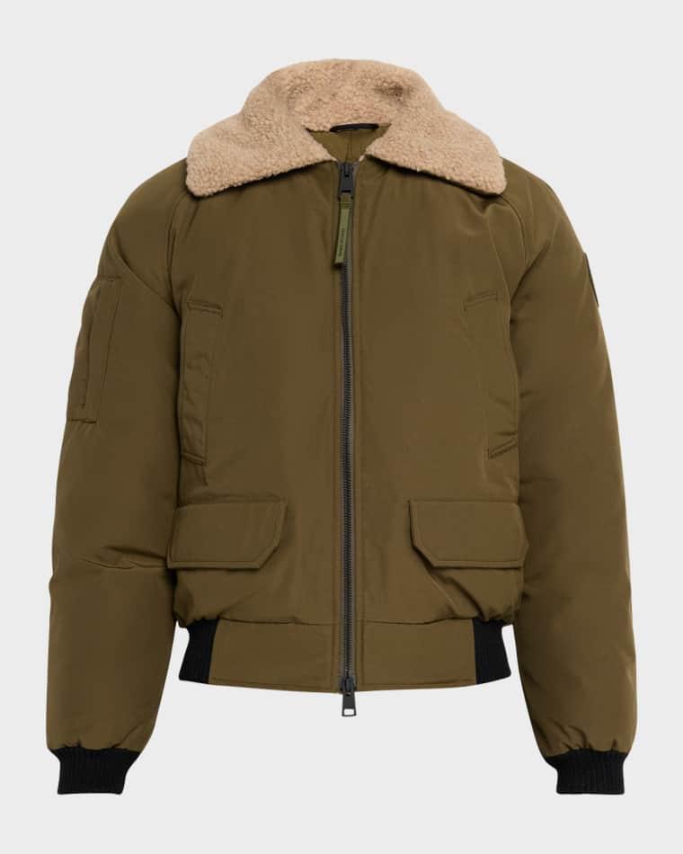 Men's Chilliwack Fleece-Collar Down Bomber Jacket by CANADA GOOSE
