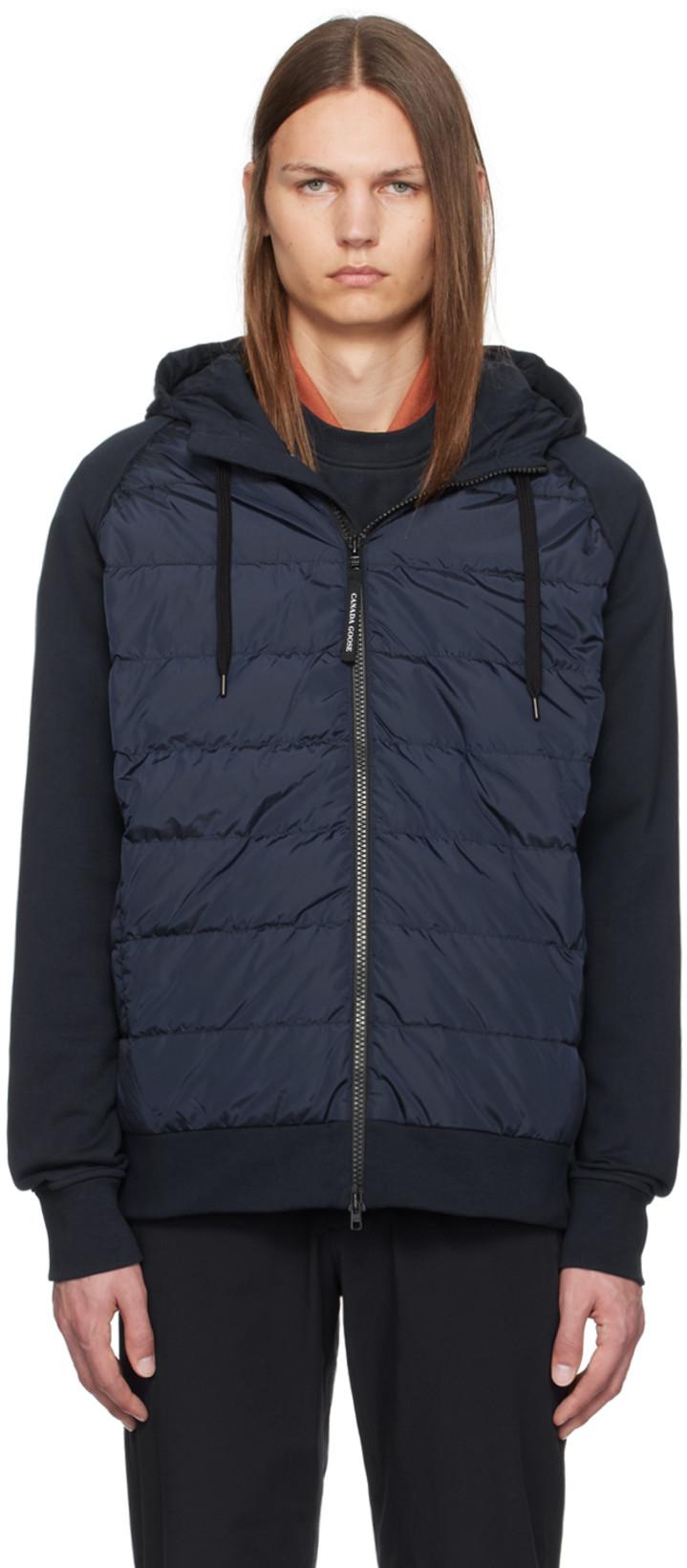 Navy Hybridge Huron Zip Down Jacket by CANADA GOOSE