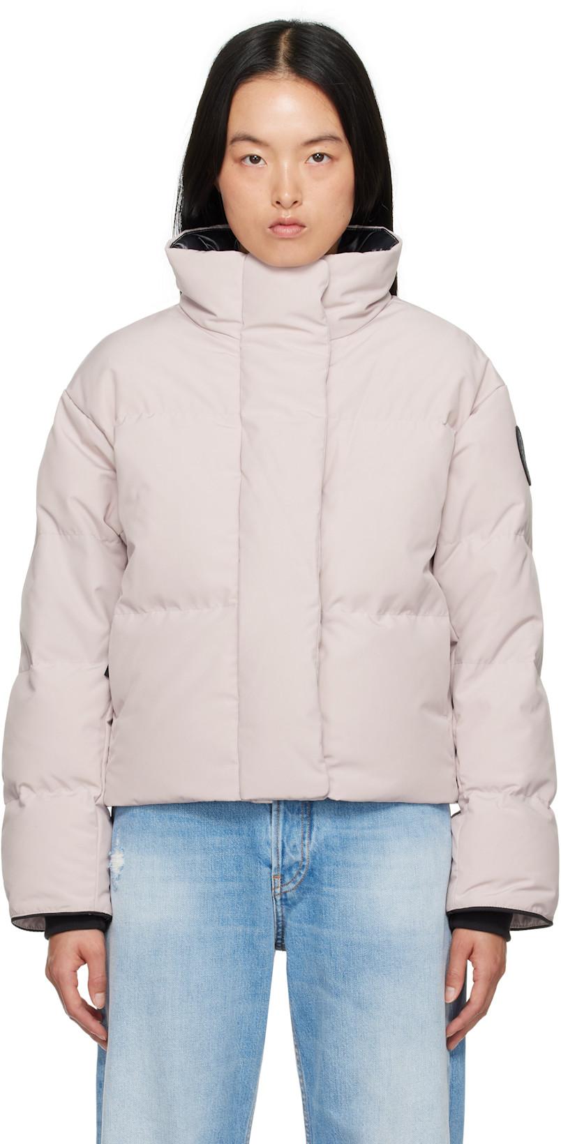 Pink 'Black Label' Grandview Cropped Down Jacket by CANADA GOOSE