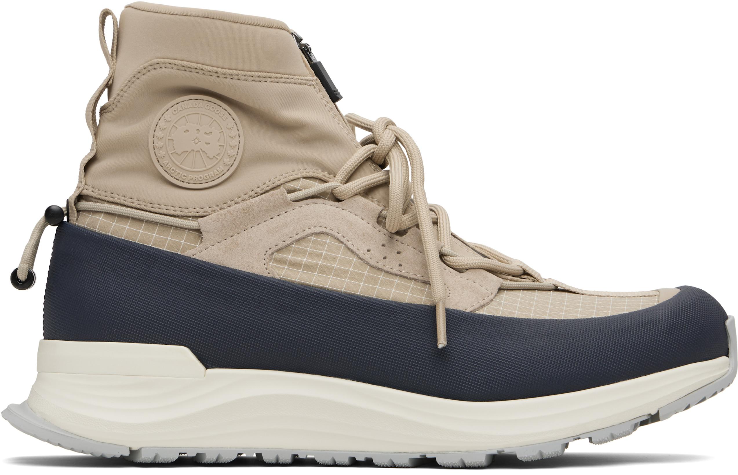 Tan Glacier Trail High Sneakers by CANADA GOOSE