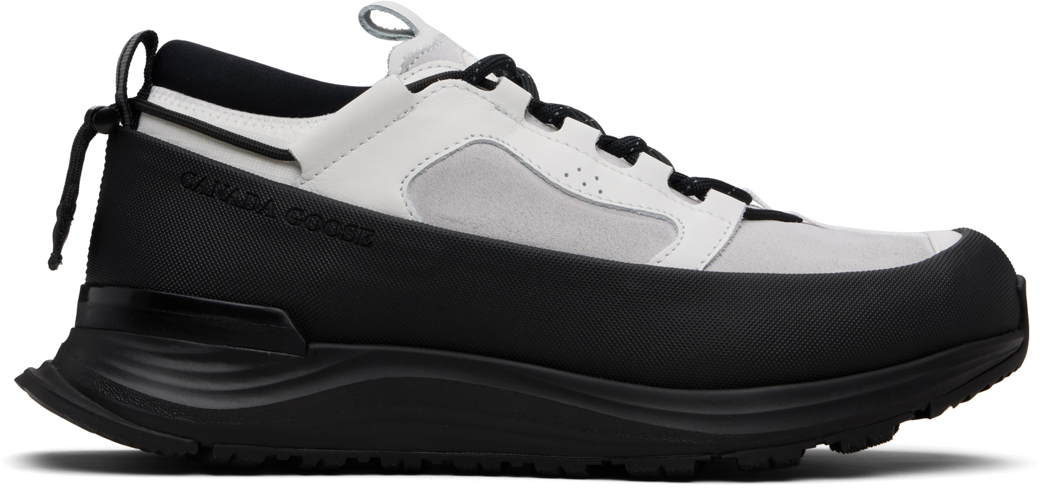 White & Gray Glacier Trail Sneakers by CANADA GOOSE
