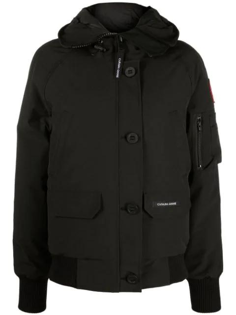 logo-patch hoodied down jacket by CANADA GOOSE