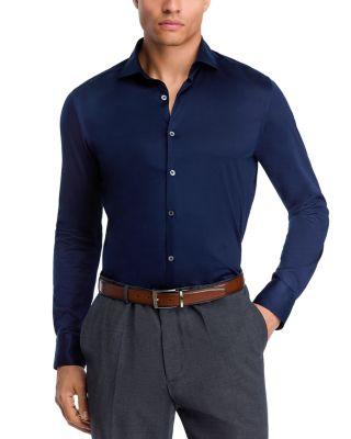 Canali Cotton Jersey Slim Fit Sport Shirt by CANALI