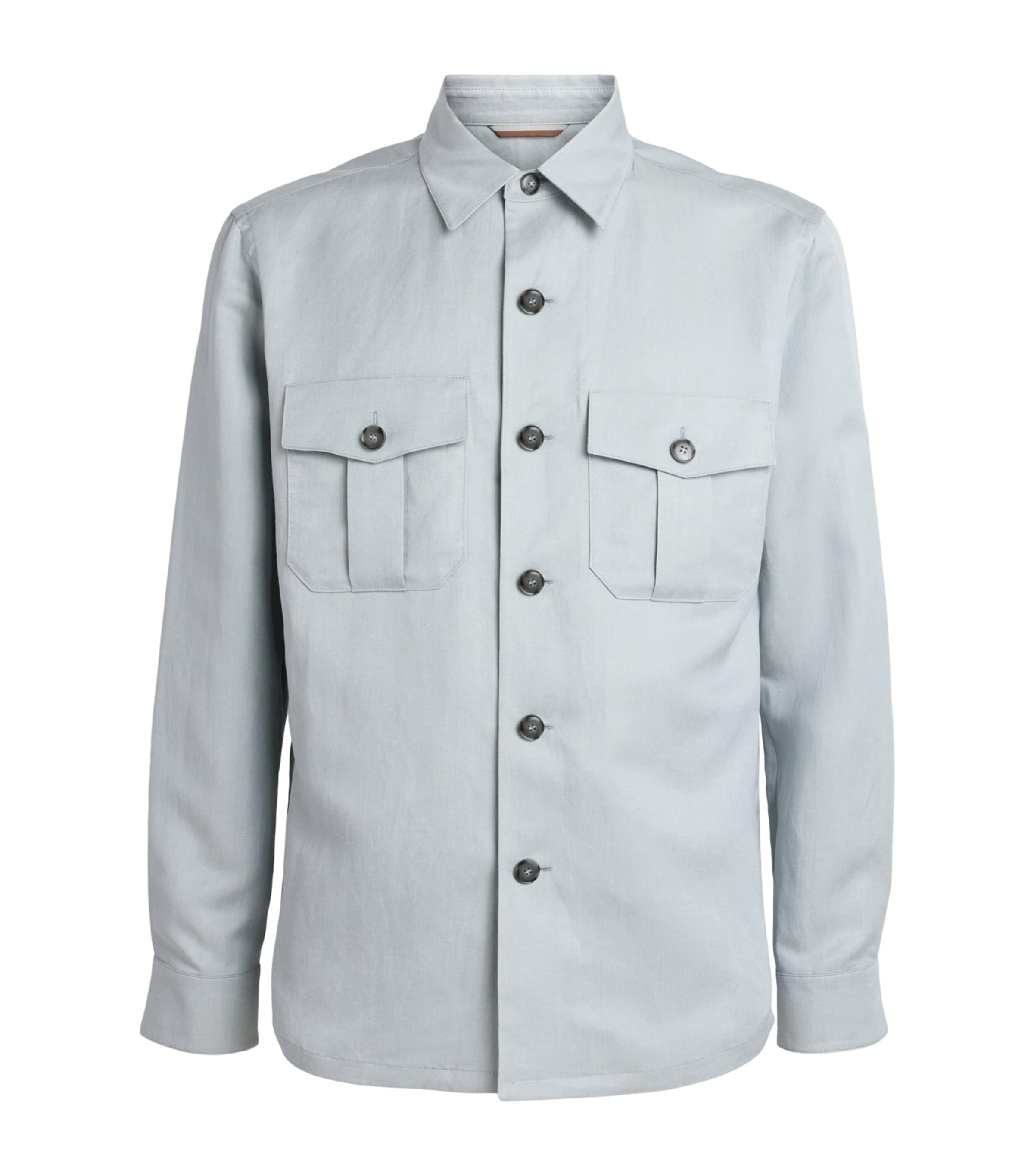 Canali Linen-Silk Overshirt by CANALI