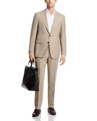 Capri M&eacute;lange Solid Slim Fit Suit by CANALI