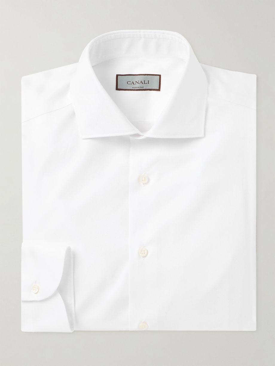 Cutaway-Collar Cotton-Twill Shirt by CANALI