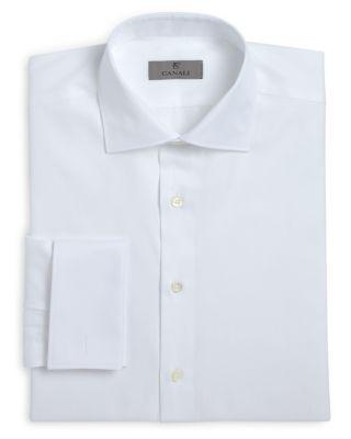 Herringbone French Cuff Classic Fit Dress Shirt by CANALI