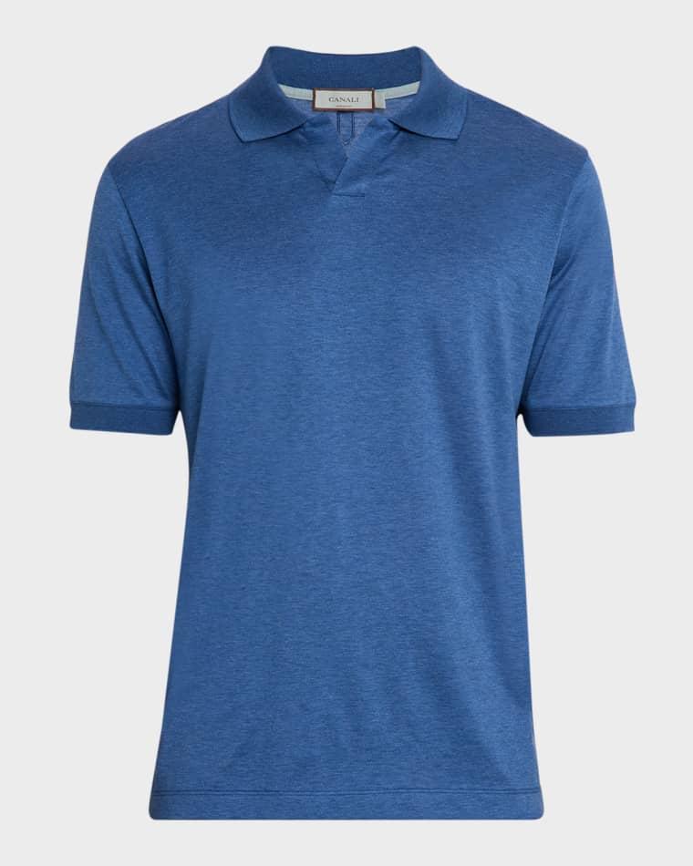 Men's Cotton Johnny Collar Polo Shirt by CANALI