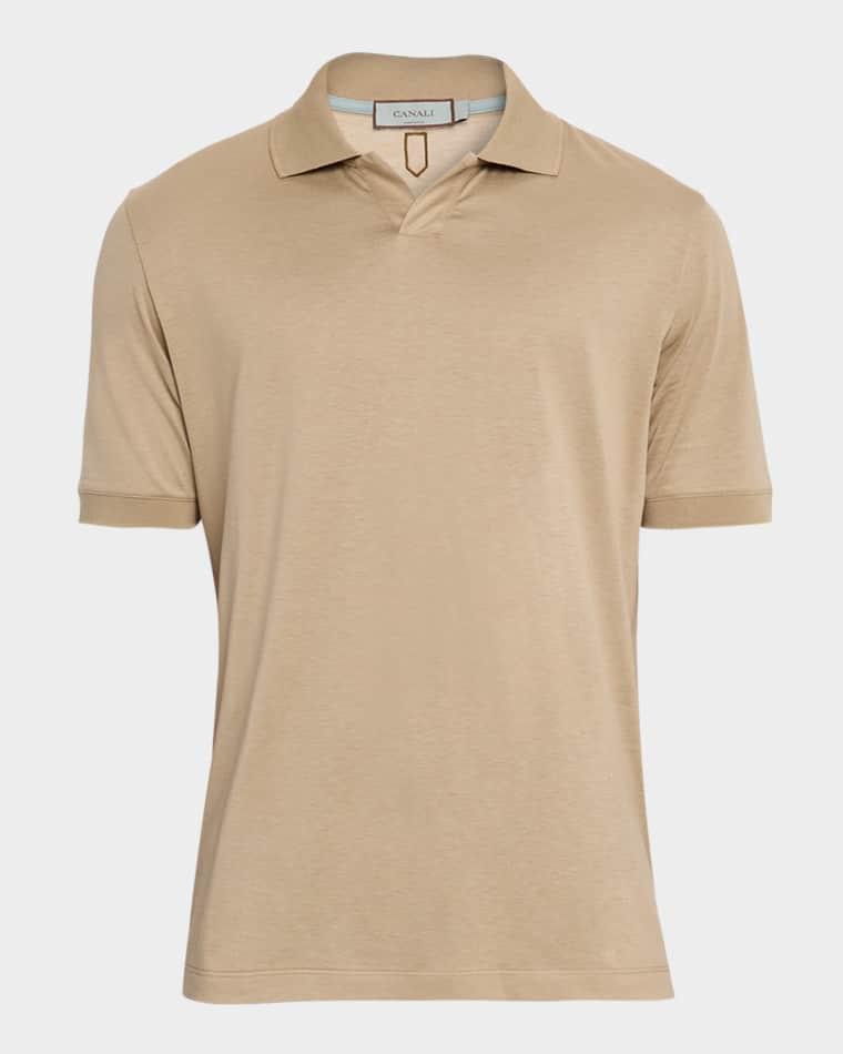 Men's Cotton Johnny Collar Polo Shirt by CANALI
