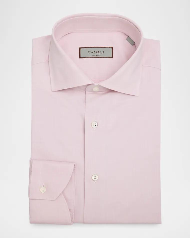 Men's Cotton Spread-Collar Dress Shirt by CANALI