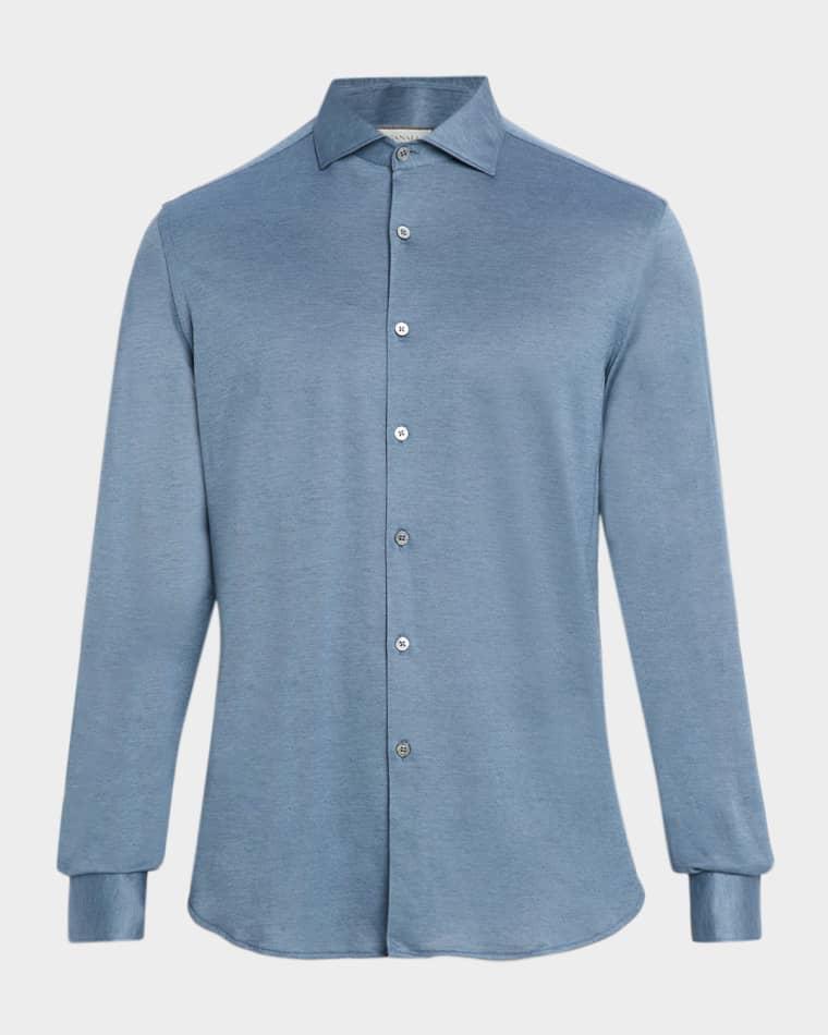 Men's Cotton and Lyocell Sport Shirt by CANALI