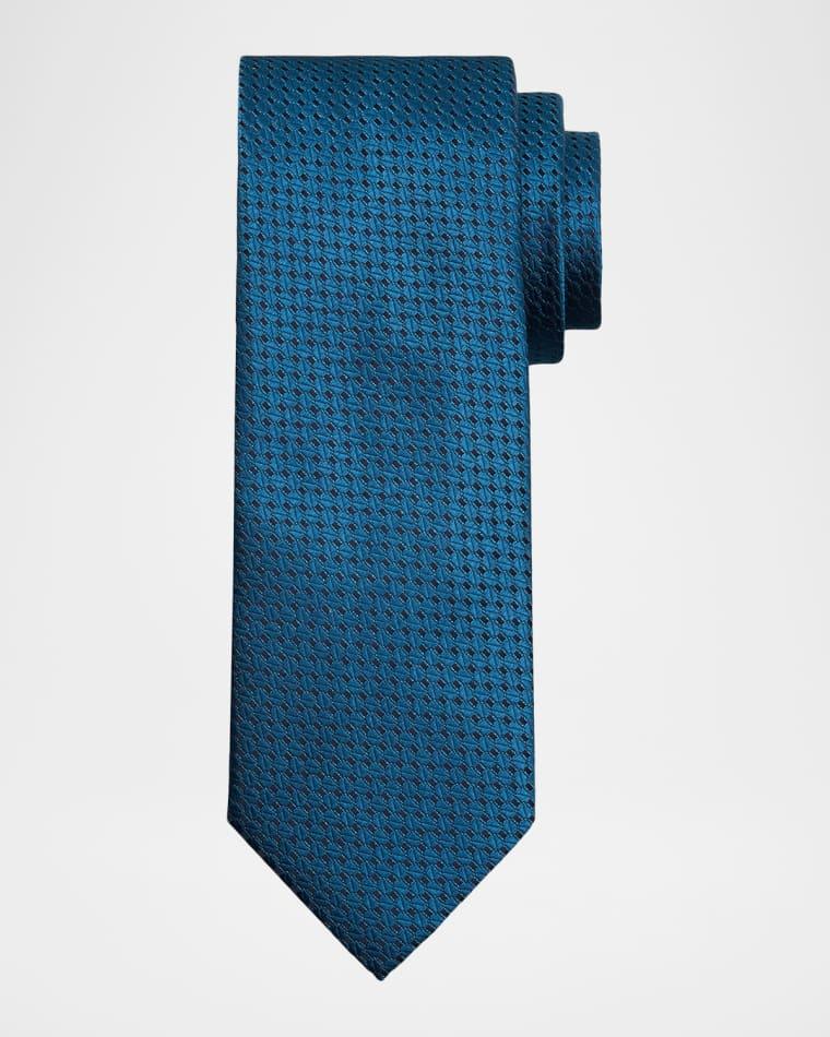 Men's Geometric Silk Jacquard Tie by CANALI