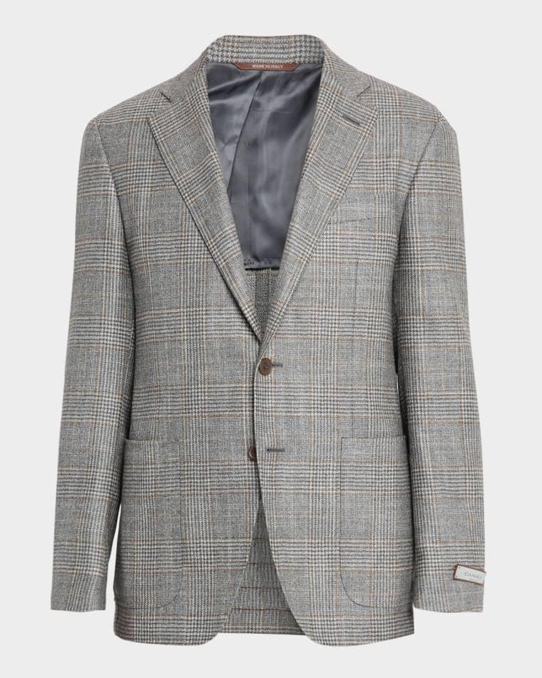 Men's Glen Plaid Notch Lapel Sport Coat by CANALI